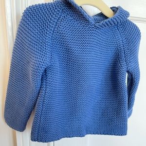 Oeuf blue sweater bunny hoodie